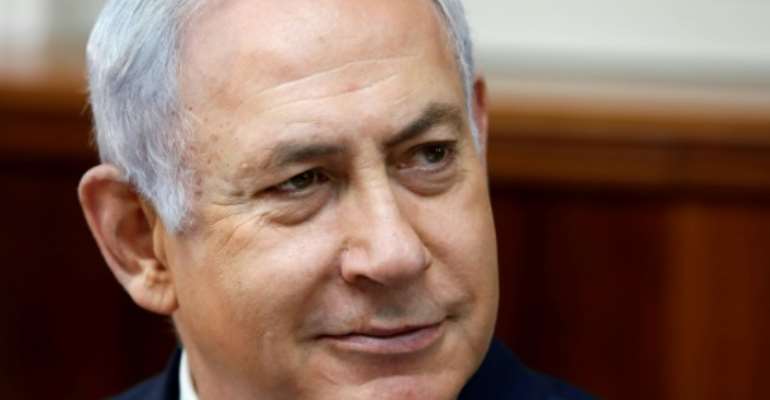Israeli Prime Minister Benjamin Netanyahu visited Nairobi for celebrations as Kenyan President Uhuru Kenyatta was sworn on November 28, 2017. By GALI TIBBON (POOL/AFP/File)