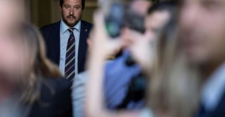 Italian Interior Minister Matteo Salvini says his comments referring to Africans as slaves were misinterpreted. By MARCO BERTORELLO (AFP/File)