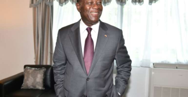 Ivory Coast's President Alassane Ouattara has been elected to a contested third term. By ISSOUF SANOGO (AFP/File)