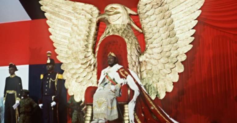 Jean-Bedel Bokassa crowned himself emperor in 1977 and said he showered the Giscard family with diamonds. By PIERRE GUILLAUD (AFP/File)