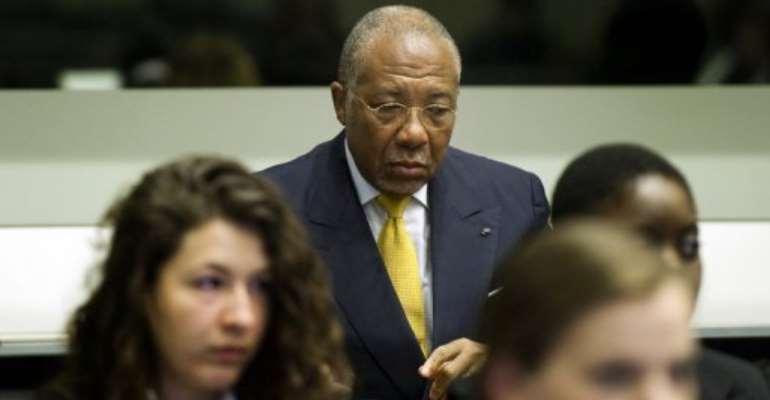 A trial chamber today unanimously sentenced Charles Taylor to 50 years in jail. By Toussaint Kluiters (AFP)