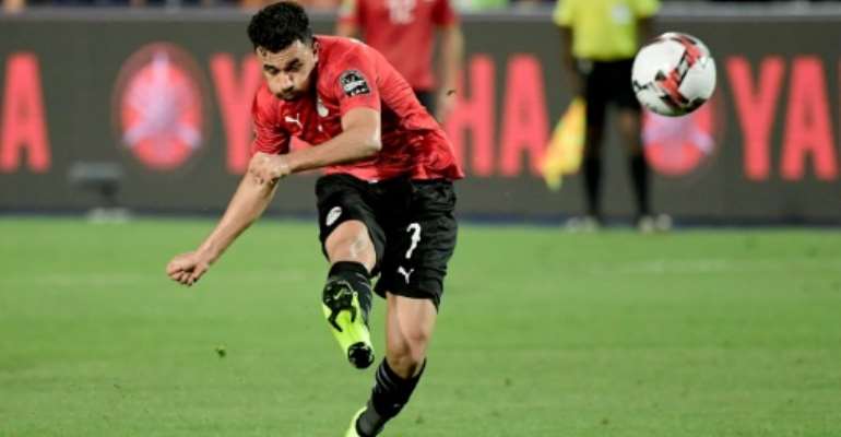 Mahmoud Trezeguet scored to complete a 3-0 win for Egypt over Togo Tuesday in a 2021 Africa Cup of Nations qualifier.. By JAVIER SORIANO (AFP)