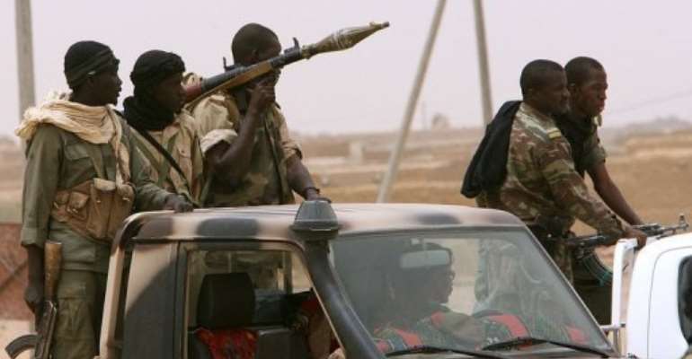 Malian soldiers patrol the streets of Kidal in 2006. By Kambou Sia (AFP/File)