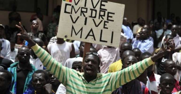 Junta envoys have promised to work towards restoring constitutional order. By Issouf Sanogo (AFP)