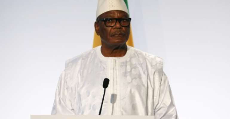 Mali's President Ibrahim Boubacar Keita has not yet said if he will seek a second five-year term. By LUDOVIC MARIN (AFP/File)
