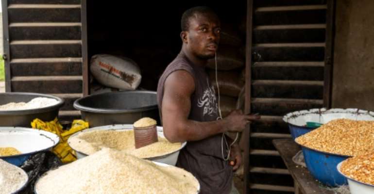 Nigeria's Badagry market, usually teeming with activity, lacks its usual hubbub after the country snapped its borders shut. By Benson IBEABUCHI (AFP)