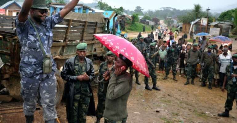 Ntabo Ntaberi Sheka, pictured in 2011, founded the Nduma Defence of Congo (NDC) militia active in DR Congo's restive North Kivu province. By STR (AFP/File)