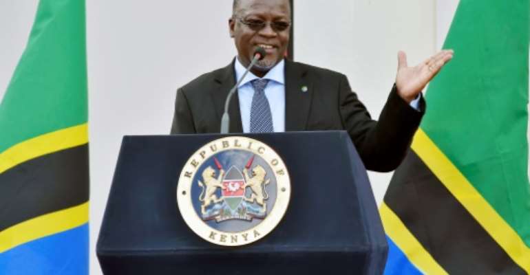 President Magufuli is no stranger to controversial remarks -- he has hit out at homosexuality and called for pregnant girls to be barred from schools. By SIMON MAINA (AFP)
