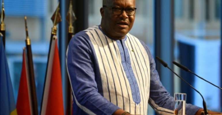 President Roch Marc Christian Kabore is the frontrunner in November's elections, despite his failures to end jihadist attacks. By John MACDOUGALL (POOL/AFP)