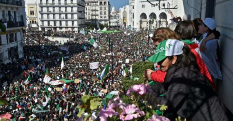 Protests for the resignation of veteran president Abdelaziz Bouteflika filled the heart of Algiers. Demonstrators are gathering again this Friday in a key test of whether the momentum for reform can be maintained. By RYAD KRAMDI (AFP/File)