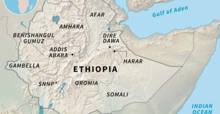 Regions of Ethiopia. By Simon MALFATTO (AFP)