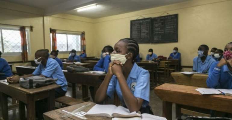 Schools like this one in Yaoundé, Cameroon, opened in June 2020 after a hiatus of several months due to the novel coronavirus pandemic. By - (AFP)