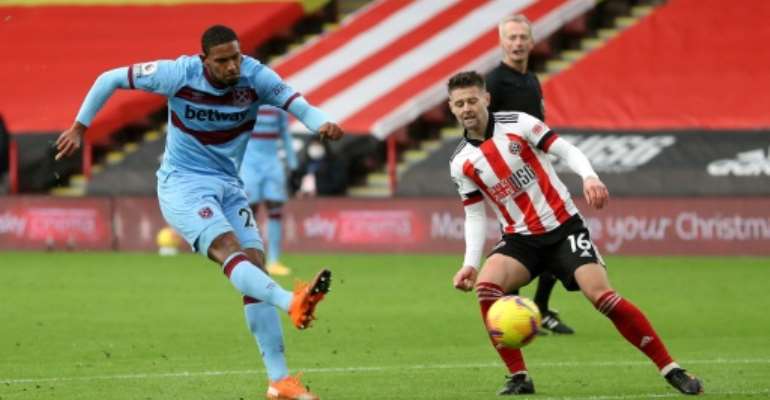 Sebastien Haller (left) produced a 'fabulous finish' to give West Ham a 1-0 win over Sheffield United. By Catherine Ivill (POOL/AFP)