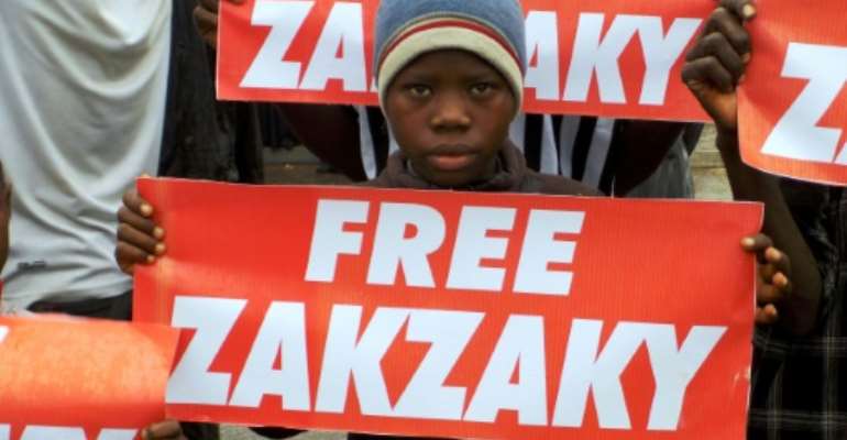 Shiite Muslims have protested in the streets to press for Ibrahim Zakzaky's release. By AMINU ABUBAKAR (AFP/File)
