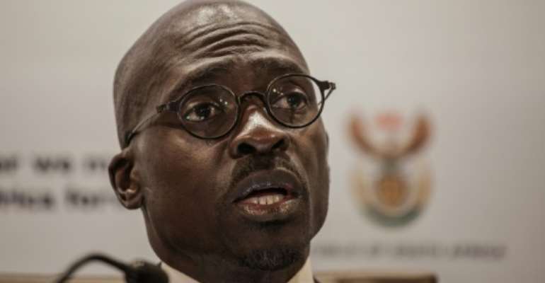South Africa's Finance Minister Malusi Gigaba briefs the press in Pretoria on April 1, 2017. By GIANLUIGI GUERCIA (AFP/File)