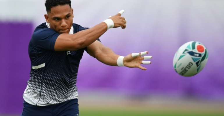 South Africa's Herschel Jantjies training for the All Black clash. By CHARLY TRIBALLEAU (AFP)