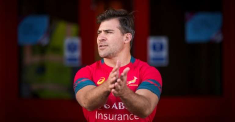 South Africa's hooker Schalk Brits, pictured in 2015, is called up for a Test against England. By LIONEL BONAVENTURE (AFP/File)