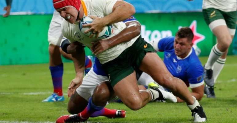 South Africa's number eight Schalk Brits has returned from retirement to play the Rugby World Cup. By Adrian DENNIS (AFP)