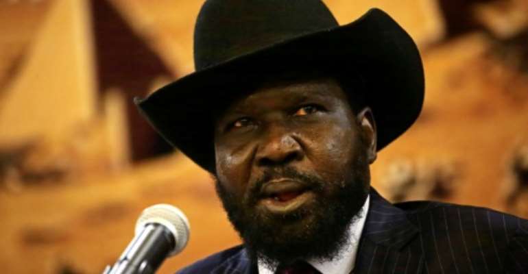 South Sudan's President Salva Kiir has given an order authorising the arrest of the former army chief's bodyguards. By ASHRAF SHAZLY (AFP/File)