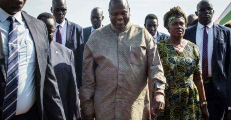 South Sudan's rebel leader Riek Machar is to be reinstated as vice president under the terms of the peace deal. By Akuot CHOL (AFP/File)