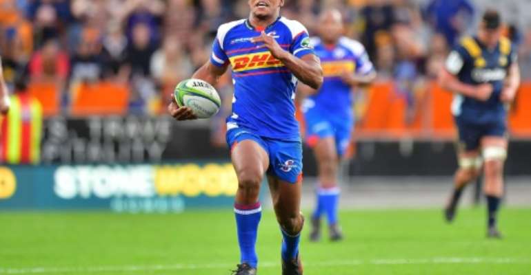 Stormers' Damian Willemse, pictured in March 2018, was among 22 other players chosen for a training camp, suggesting he could be the second choice for the Rugby Championship. By Marty MELVILLE (AFP/File)