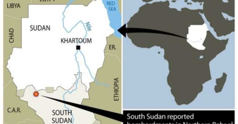 South Sudan claimed Sudan has been bombing its territory for three days. By (AFP/Graphics)