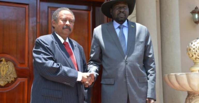Sudan's new prime minister Abdalla Hamdok met with South Sudanese President Salva Kiir in Juba. By AKUOT CHOL (AFP)
