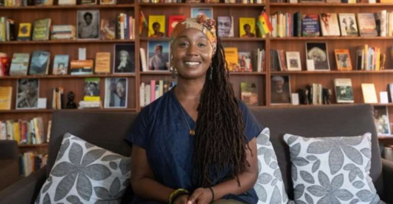 Sylvia Arthur founded the library in 2017. By Nipah Dennis (AFP)