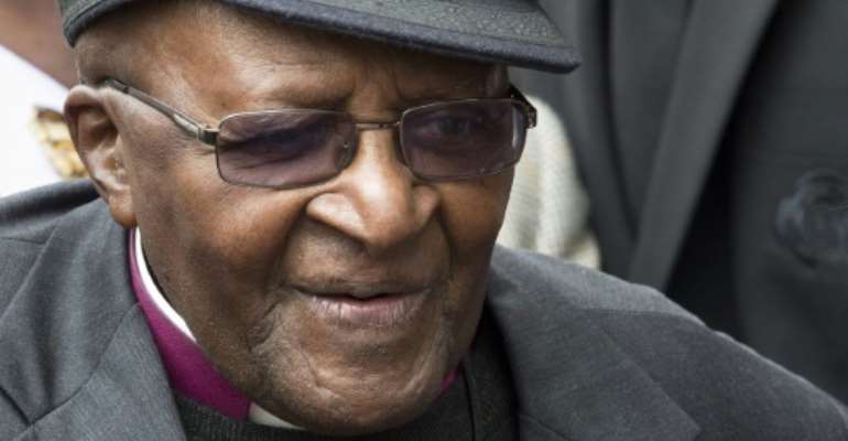 The 88-year retired archbishop was hospitalised in Cape Town on Wednesday for a infection. By RODGER BOSCH (AFP/File)