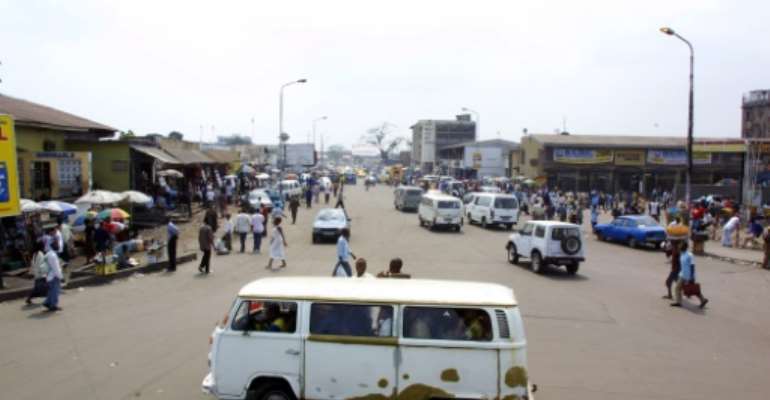 The accident occured on a highway linking the capital Kinshasa (pictured 2004) to the country's sole seaport at Matadi on the Atlantic Ocean. By DESIREY MINKOH (AFP/File)