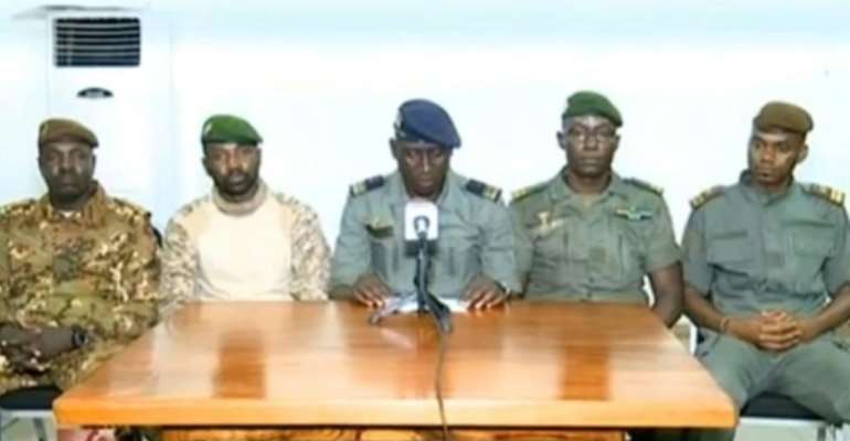The coup leaders went on Malian television early Wednesday after forcing Keita to resign. By - (ORTM/AFP)