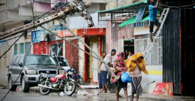 The cyclone struck last week and killed 84 people in Mozambique, including 55 in the city of Beira alone. By ADRIEN BARBIER (AFP)