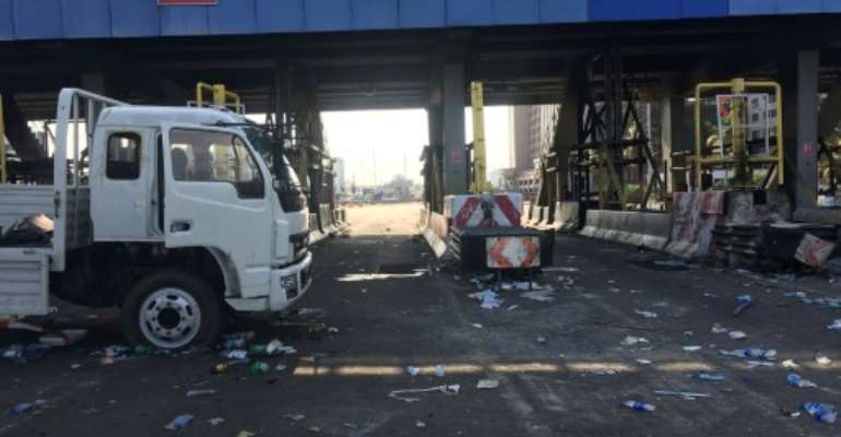 The Nigerian government has not yet given an official death toll in the shooting at Lekki Toll Gate, the epicentre of the protests. By SOPHIE BOUILLON (AFP/File)