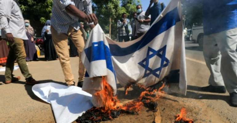 The normalisation of Sudan's relations with Israel remains controversial in the African country, where it is widely seen as a betrayal of the Palestinian cause. By ASHRAF SHAZLY (AFP/File)