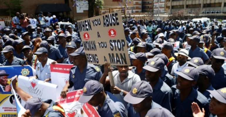The number of crimes involving sexual offences was 4.6 percent higher in the year to March 2019, compared with the previous 12 months. By Phill Magakoe (AFP)