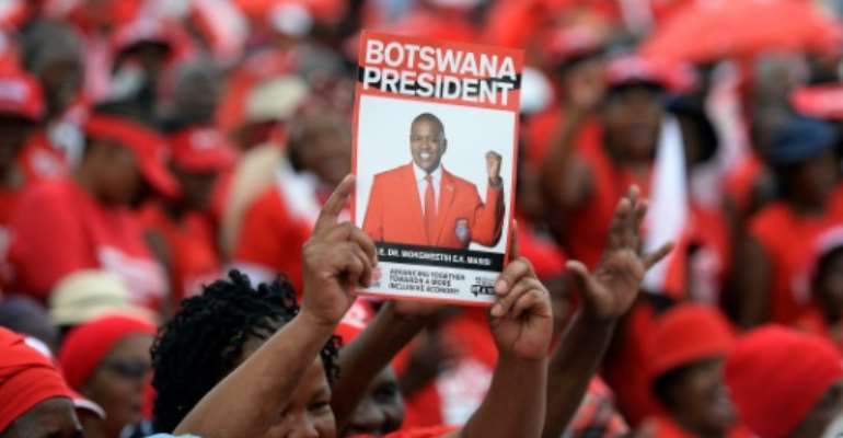 The ruling Botswana Democratic Party (BDP) won most the seats in October's election but the opposition has challenged the result. By Monirul Bhuiyan (AFP)