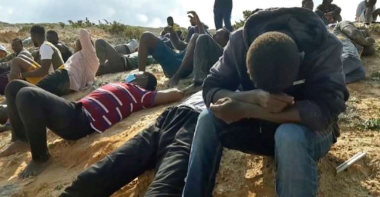 The UN's International Organization for Migration reported 'a devastating shipwreck which claimed the lives of at least 74 migrants today (Thursday) off the coast of Khoms,' a port city 120 kilometres (75 miles) east of the Libyan capital Tripoli. By - (AFP)