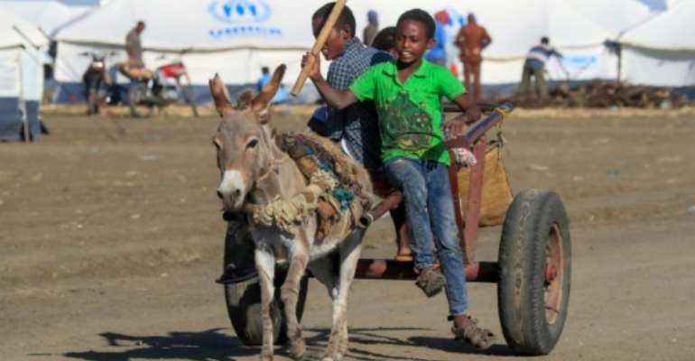 Thousands of Ethiopian refugees have fled the Tigray conflict and reached the Tenedba camp in Mafaza, eastern Sudan. By ASHRAF SHAZLY (AFP)