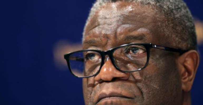 Threatened: Nobel laureate Denis Mukwege. By Behrouz MEHRI (AFP/File)
