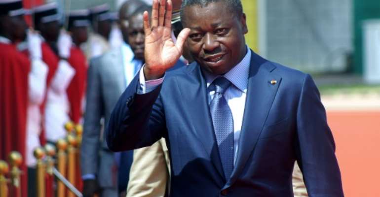 Togolese President Faure Gnassingbe pledged in November to talk with opposition groups but has kept silent on the matter since then. By EMILE KOUTON (AFP/File)