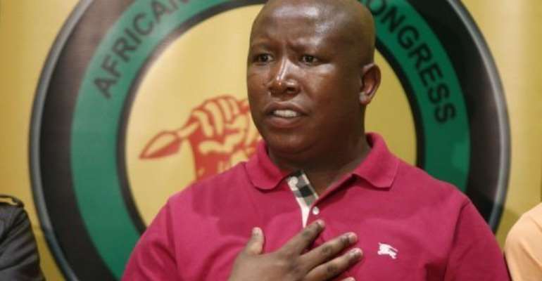 Julius Malema remains youth leader of the ANC until he exhausts his appeals. By Paballo Thekiso (AFP/File)