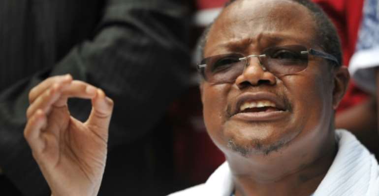 Tundu Lissu was shot and critically injured at his home in September 2017. By TONY KARUMBA (AFP/File)