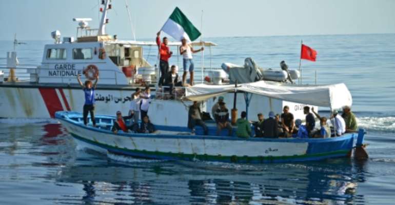 Tunisian football fans who set sail for Italy on Thursday in protest at sanctions against their club returned back home after a day at sea. By ALI ABBES (AFP)