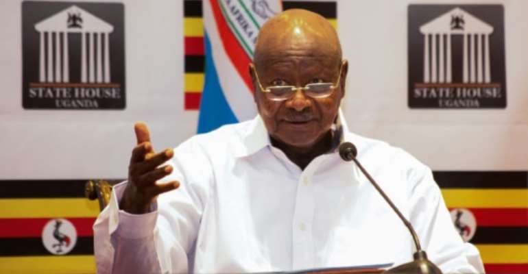 Uganda's President Yoweri Museveni vowed to improve security in the country's national parks. By SUMY SADURNI (AFP/File)