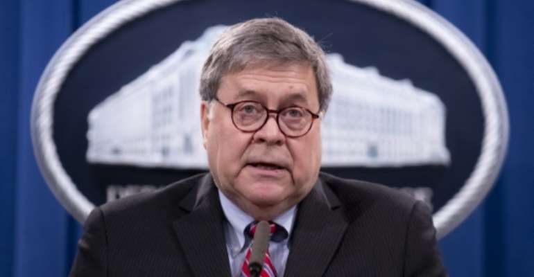 US Attorney General Bill Barr said a former Libyan intelligence operative helped build the explosive device that blew up Pan Am flight 103 over Lockerbie, Scotland in 1988. By MICHAEL REYNOLDS (POOL/AFP)