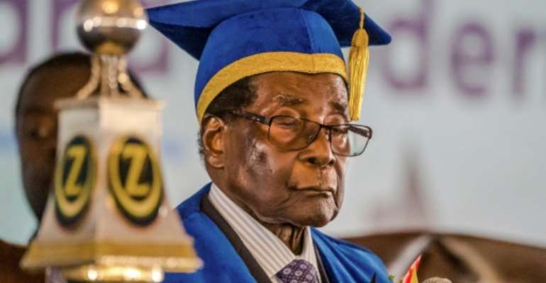 Zimbabwe President Robert Mugabe's 37-year grip on power was broken last week when the army staged a military takeover. By Jekesai NJIKIZANA (AFP/File)