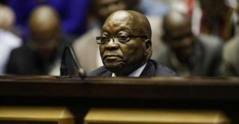 Zuma dismissed the corruption charges as a conspiracy. By MICHELE SPATARI (POOL/AFP)