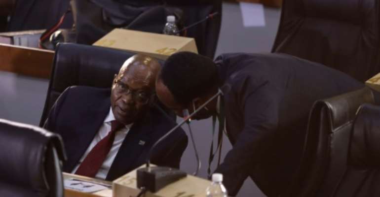 Zuma, pictured at his appearance before the commission last November. By Guillem Sartorio (AFP)