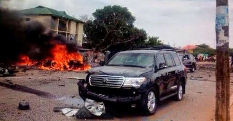 Gen. Buhari Escape Assassination Attempt in Kaduna Bomb Blast | Photos