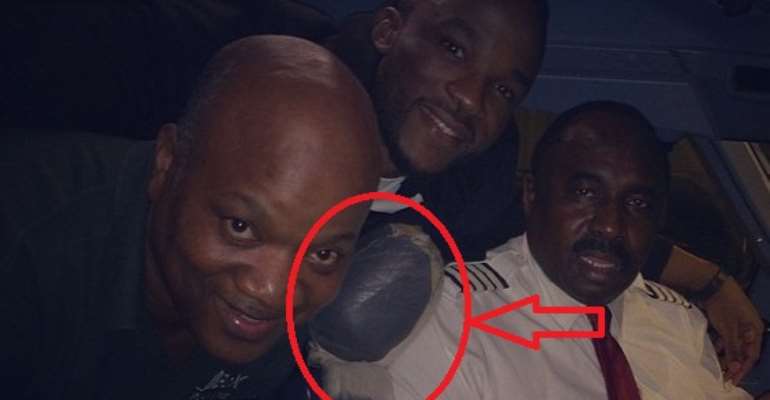 Fans Blast Iyanya For Sharing Photos From A Plane’s Cockpit Showing Torn Pilot Seat